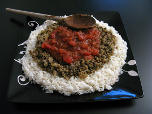 Riz lentille tomate