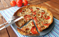 Tarte tomate mozarrella champignons