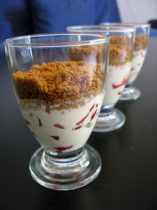 Verrine fraise speculoos