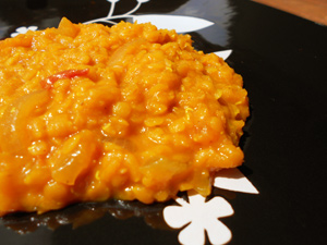 Lentilles corail curry