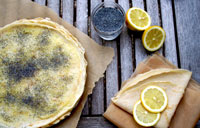 Crêpes lemon curd sans oeufs et sans lait