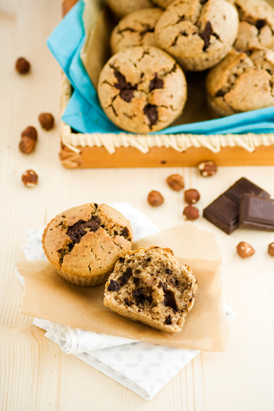 Muffin vegan chocolat et noisettes