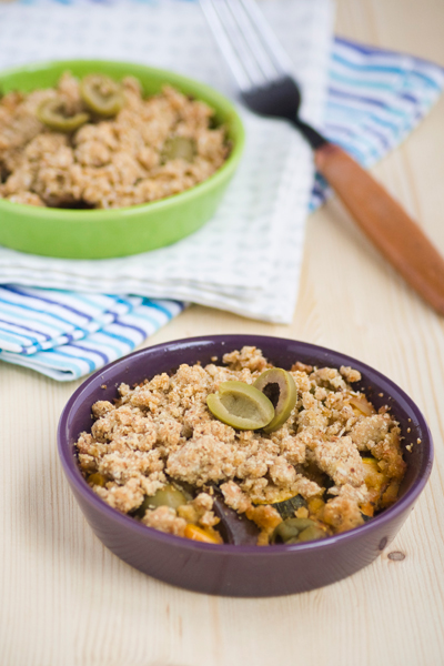 Crumble vegan aux légumes d'été