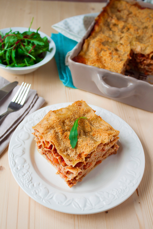 Lasagnes vegan à la bolognais