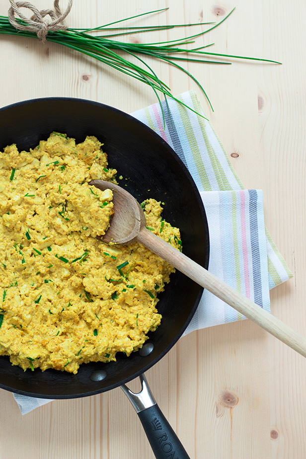 Tofu brouillé brunch vegan